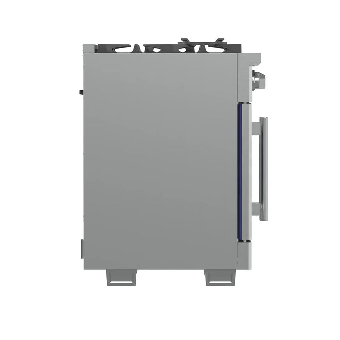 Forno Capriasca FFSGS6460-30 30" Freestanding French Door Gas Range, 4 Burners, Stainless Steel