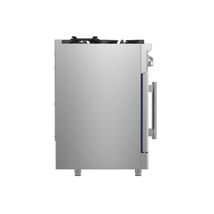 Forno Massimo FFSGS6439-30 30" Stainless Steel French Door Gas Range, 5 Sealed Burners, 4.32 cu. ft. Convection Oven