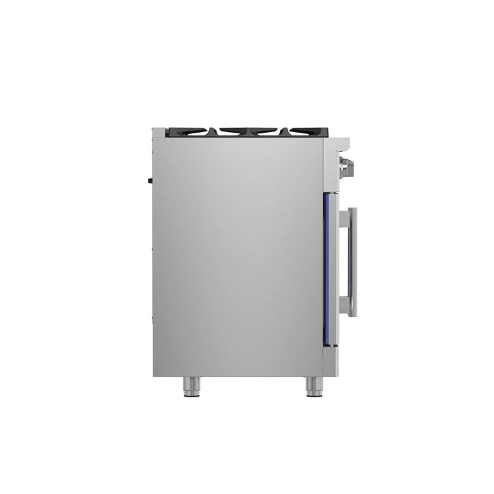 Forno Massimo FFSGS6439-36 36" Stainless Steel French Door Gas Range, 6 Sealed Burners, 5.36 cu. ft. Convection Oven