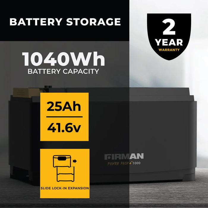 Firman B104201 1K Expansion Pack for Zero‑E Portable Power Station – 1040 Wh, LiFePO₄