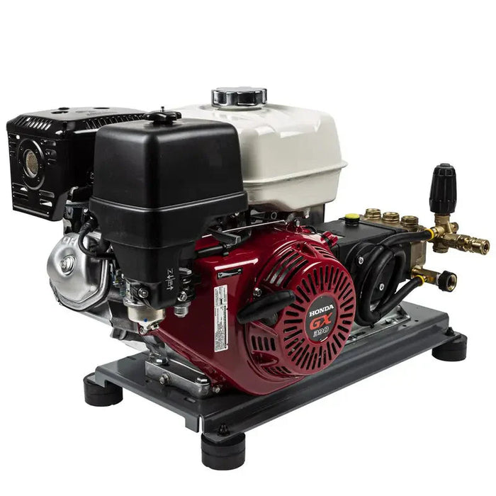 BE Power Equipment B4013HTBG 4,000 PSI 4.0 GPM Gas Pressure Washer – Honda GX390 Belt‑Drive General Triplex Pump Truck‑Mount Frame