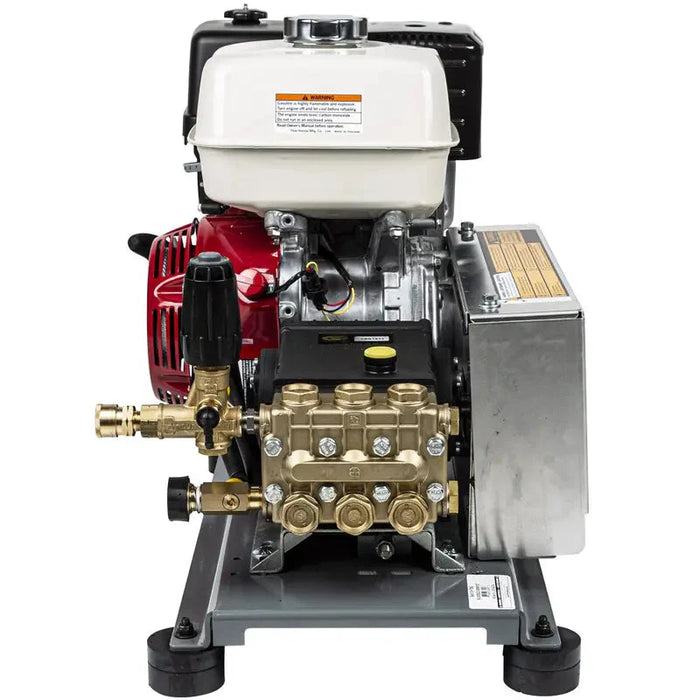 BE Power Equipment B4013HTBG 4,000 PSI 4.0 GPM Gas Pressure Washer – Honda GX390 Belt‑Drive General Triplex Pump Truck‑Mount Frame