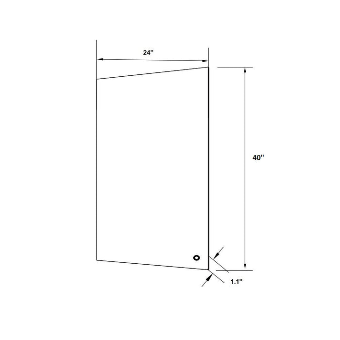 Diffusion LED Touch Vanity Mirror – Wall Mount – 24"W x 40"H – Glass
