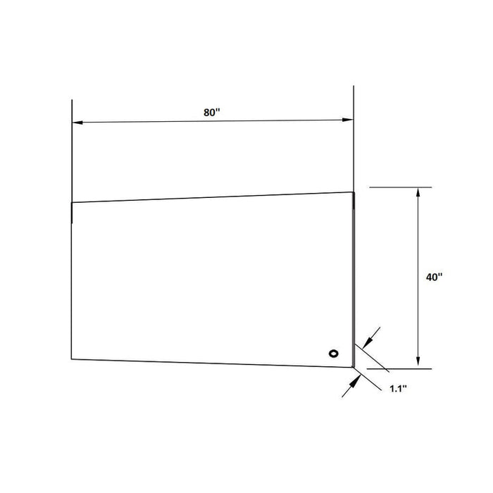 Diffusion LED Touch Vanity Mirror – Wall Mount – 80"W x 40"H – Glass