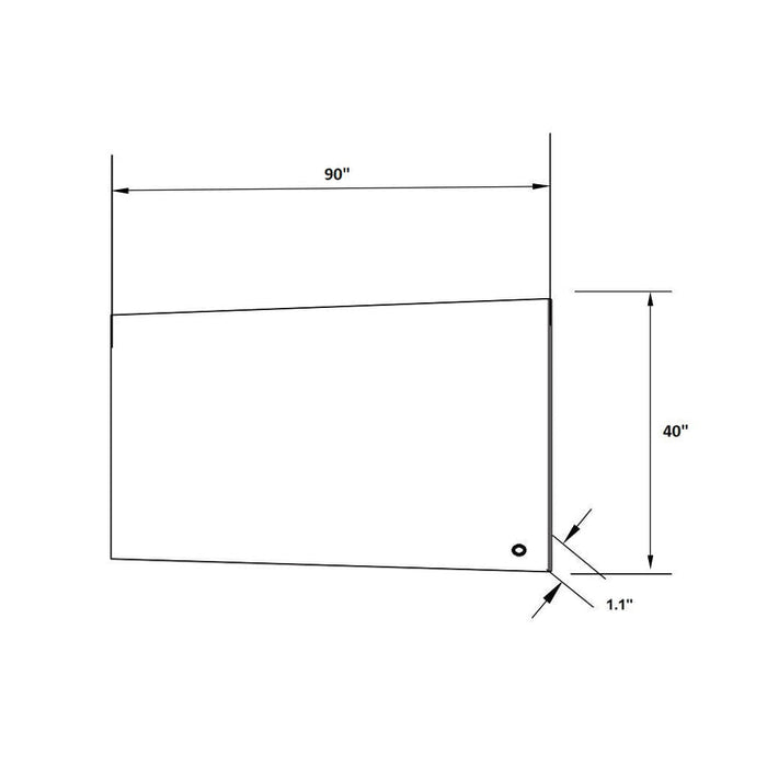 Diffusion LED Touch Vanity Mirror – Wall Mount – 90"W x 40"H – Glass