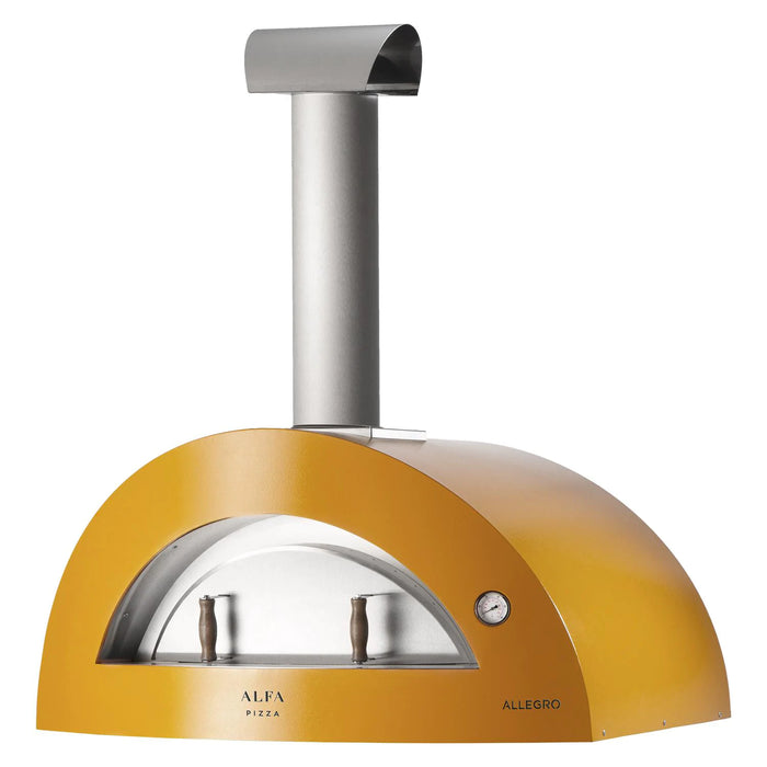 Alfa Allegro 39″ Wood-Fired Outdoor Pizza Oven FXALLE-LGIA-T – Fire Yellow, 5-Pizza Capacity, Countertop, 1,000 °F Max Temp