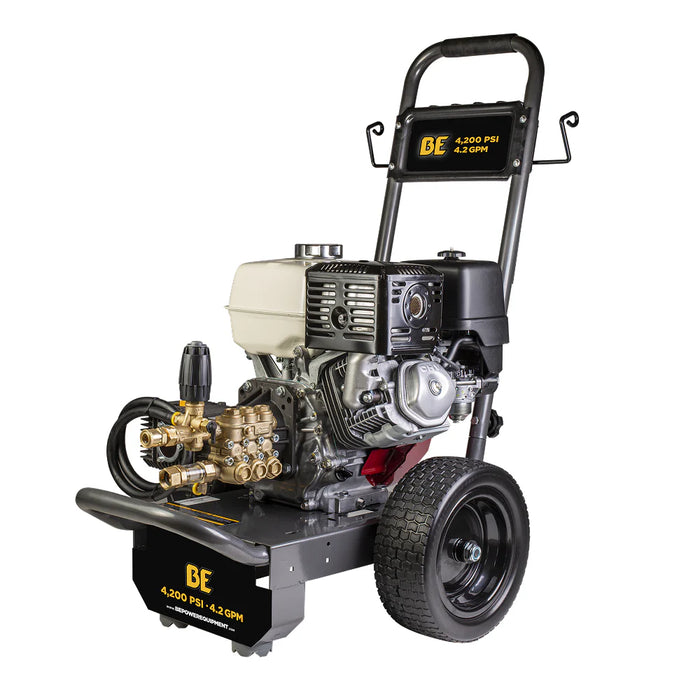BE Power Equipment B4213HCS 4,200 PSI 4.2 GPM Cold Water Gas Pressure Washer – Honda GX390 Comet Triplex Pump