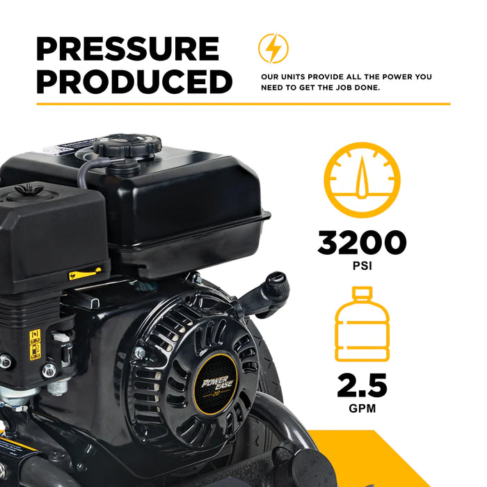 BE Power Equipment BE327PX 3,200 PSI 2.7 GPM Gas Pressure Washer – 208cc Powerease OHV Cold Water Machine