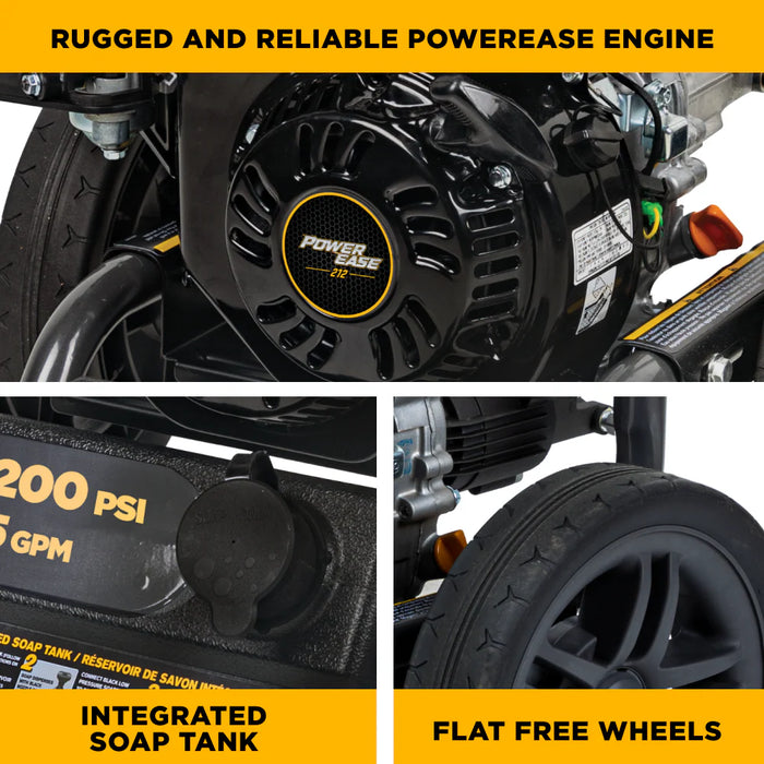 BE Power Equipment BE327PX 3,200 PSI 2.7 GPM Gas Pressure Washer – 208cc Powerease OHV Cold Water Machine