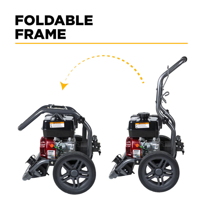 BE Power Equipment B3475PX 3,400 PSI 2.5 GPM Gas Pressure Washer – 223cc Powerease OHV Cold Water Machine