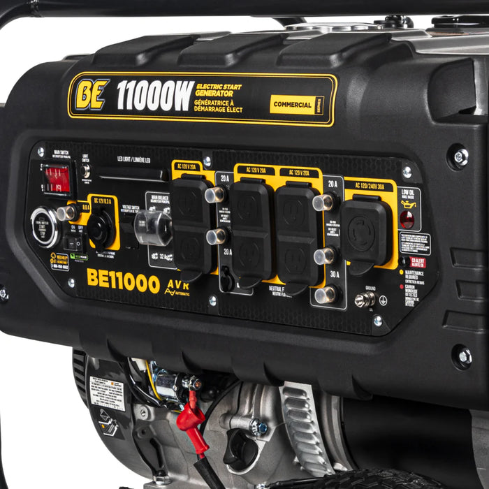 BE Power Equipment BE11000 11,000W Peak / 7,200W Running Portable Generator – 420cc Powerease OHV, Electric & Recoil Start