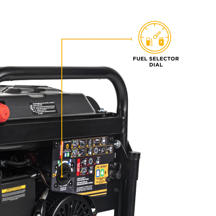 BE Power Equipment BE12500T 12,500W Peak / 9,000W Running Tri‑Fuel Portable Generator – 458cc Powerease OHV Engine