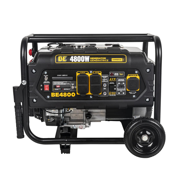 BE Power Equipment BE4800 4,800W Peak / 3,800W Running Portable Generator – 223cc Powerease OHV Gas, 120/240V Dual Voltage