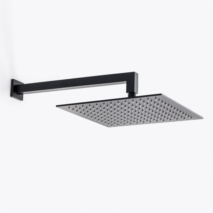Bathonomy Devon 2-3 Way Wall-Mount Shower Set with 12" Brass Shower Head – Matte Black