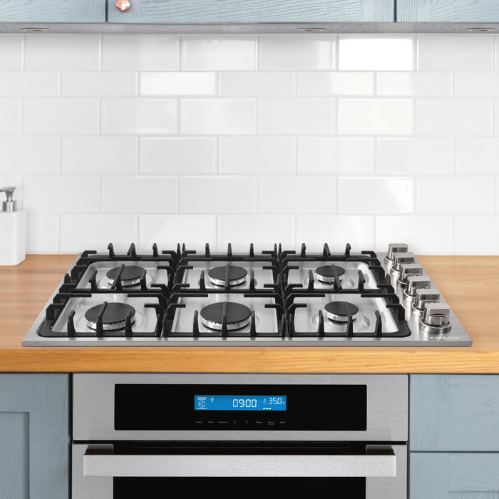 Cosmo 36-Inch Gas Cooktop with 6 Italian-Made Sealed Burners in Stainless Steel (COS-DIC366)