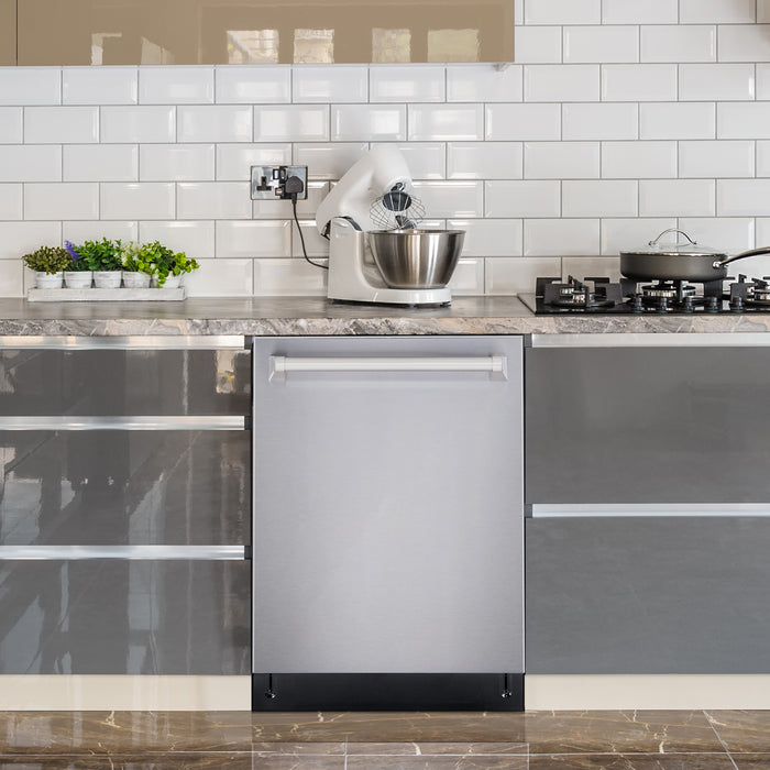 Cosmo 24-Inch Top Control Tall Tub Built-In Dishwasher in Fingerprint Resistant Stainless Steel (COS-DIS6502)