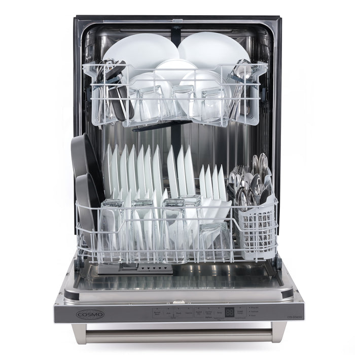 Cosmo 24-Inch Top Control Tall Tub Built-In Dishwasher in Fingerprint Resistant Stainless Steel (COS-DIS6502)
