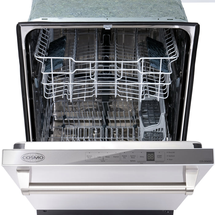 Cosmo 24-Inch Top Control Tall Tub Built-In Dishwasher in Fingerprint Resistant Stainless Steel (COS-DIS6502)