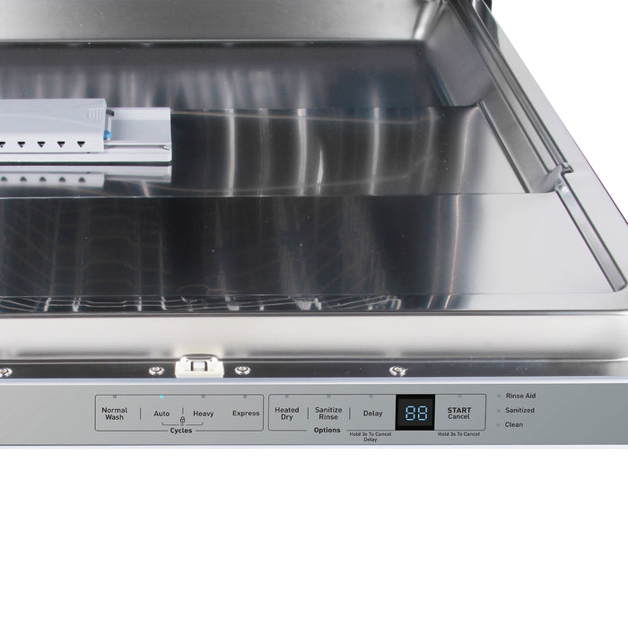 Cosmo 24-Inch Vista Collection Top Control Built-In Dishwasher in Fingerprint Resistant Stainless Steel (COS-DWV24TTR)