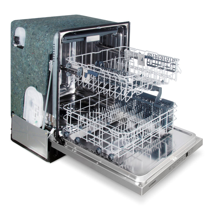 Cosmo 24-Inch Vista Collection Top Control Built-In Dishwasher in Fingerprint Resistant Stainless Steel (COS-DWV24TTR)