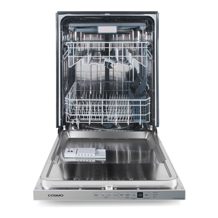 Cosmo 24-Inch Vista Collection Top Control Built-In Dishwasher in Fingerprint Resistant Stainless Steel (COS-DWV24TTR)