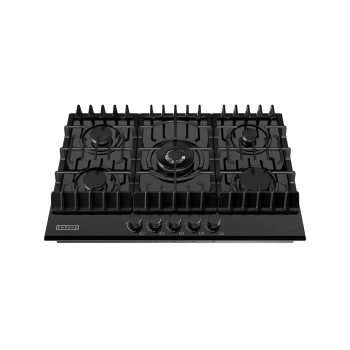 Empava 30″ Built‑In Gas Cooktop 30GC26‑GX – 5‑Burner Stainless Steel NG/LPG Convertible Cooktop (EMPV‑30GC26‑GX)