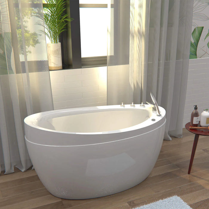 Empava 48" Freestanding Air Massage Soaking Bathtub with 24 Air Jets – EMPV‑48JT011