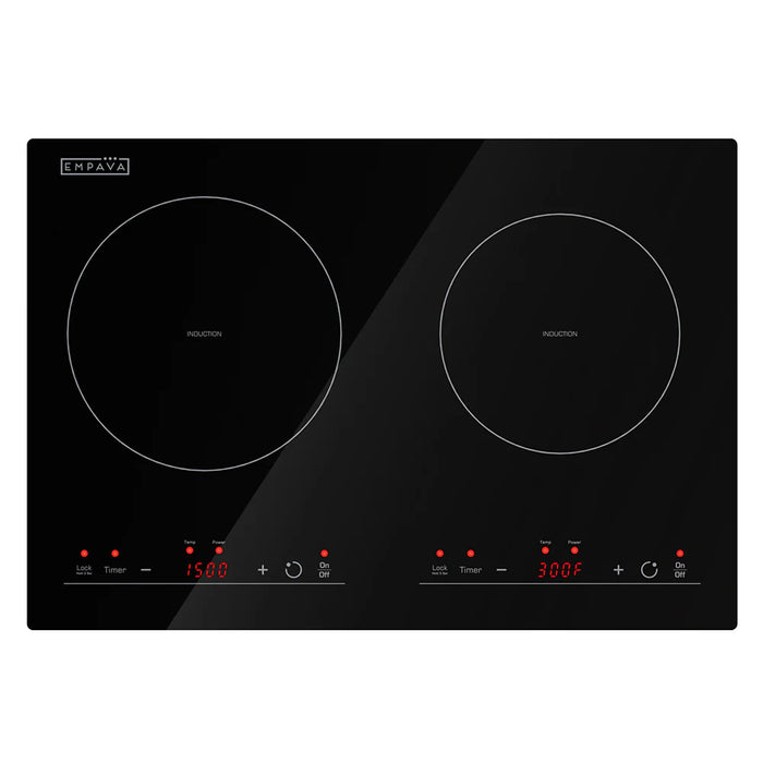 Empava EMPV-IDC12B2 12-Inch Induction Cooktop – 2-Zone Built-In Electric Glass Cooktop with Touch Controls