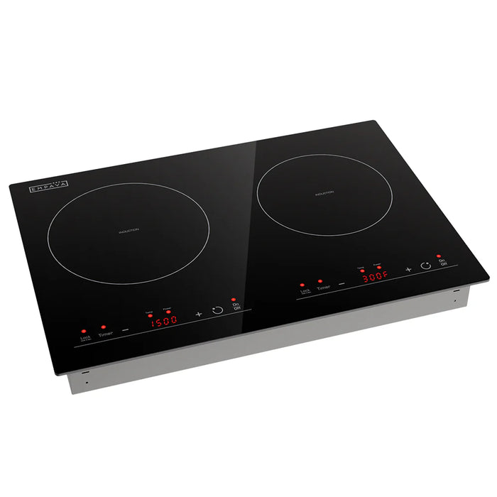 Empava EMPV-IDC12B2 12-Inch Induction Cooktop – 2-Zone Built-In Electric Glass Cooktop with Touch Controls