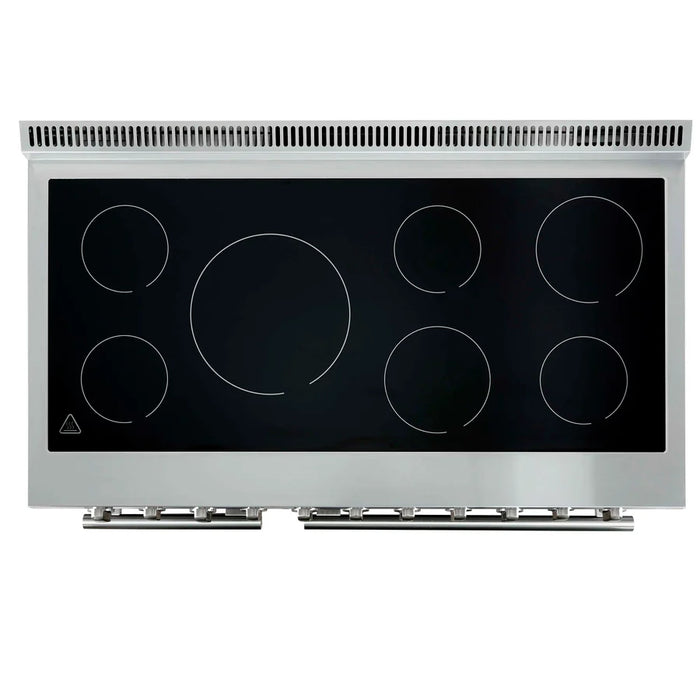 Forno Paolo FFSEL6011‑48 48" Freestanding Electric Range – True Convection Dual Ovens, 7 Burners, 11,000W Cooktop, Stainless Steel