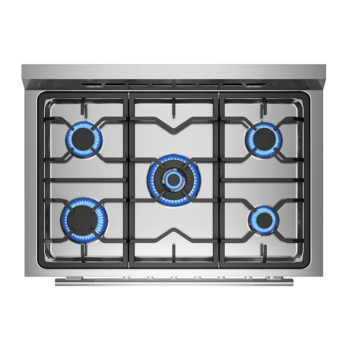 Empava 36" Freestanding Gas Range with Oven (EMPV‑36GR12) – Stainless Steel Freestanding Gas Range with 5 Burners & 4.3 cu ft Oven