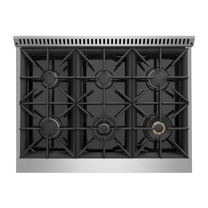 Empava 36‑in 6‑Burner Slide‑In Gas Range (EMPV‑36GR08) – 36" Pro‑Style Slide‑In Single Oven Gas Range, Stainless Steel