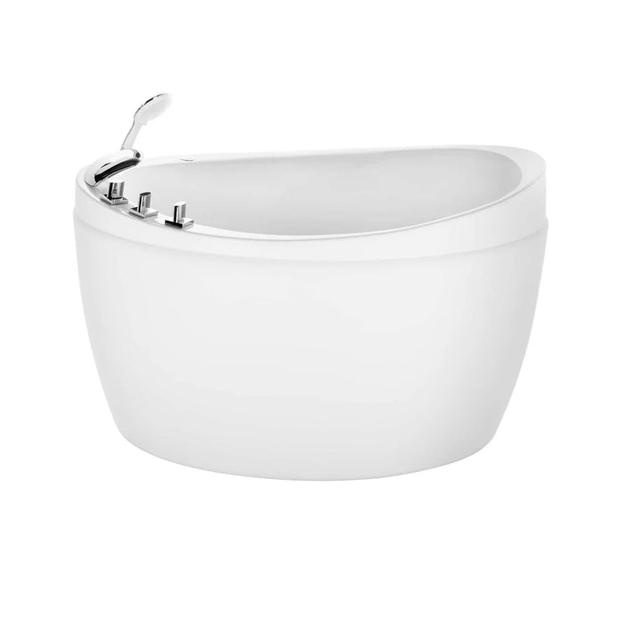 Empava 59" Freestanding Acrylic Soaking Bathtub with Center Drain – EMPV‑59FT002