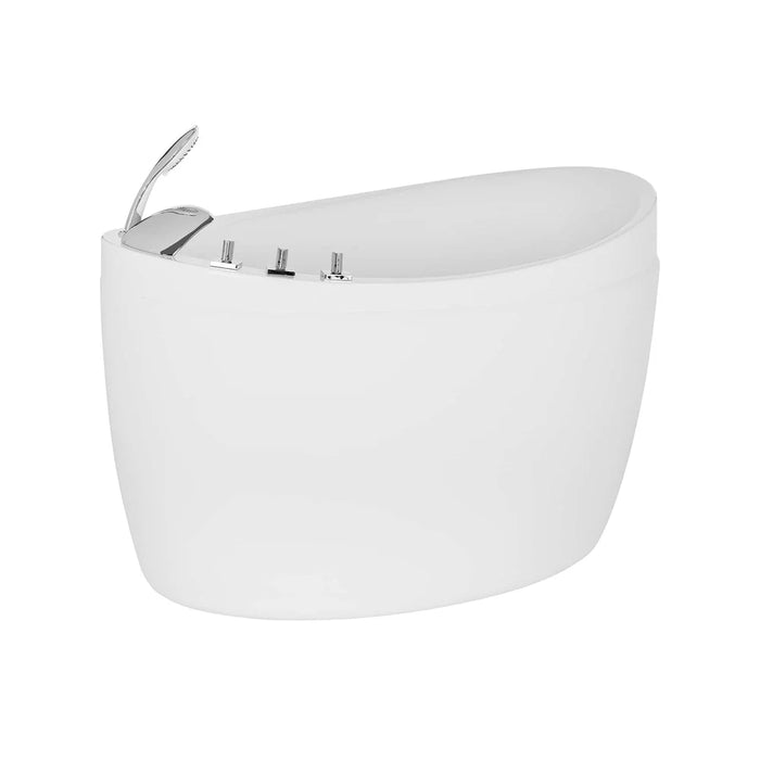 Empava 59" Freestanding Acrylic Soaking Bathtub with Center Drain – EMPV‑59FT002