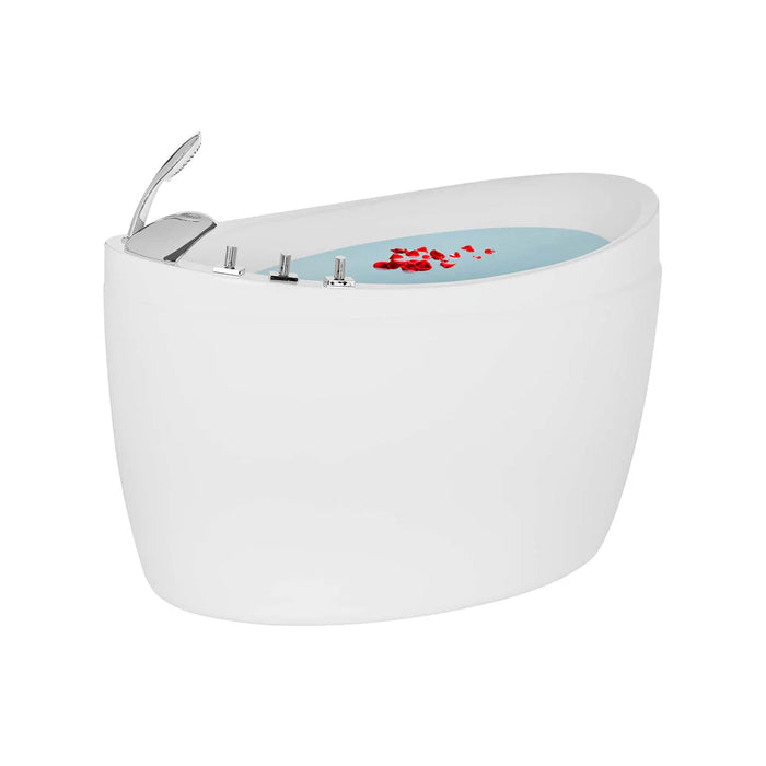 Empava 59" Freestanding Acrylic Soaking Bathtub with Center Drain – EMPV‑59FT002