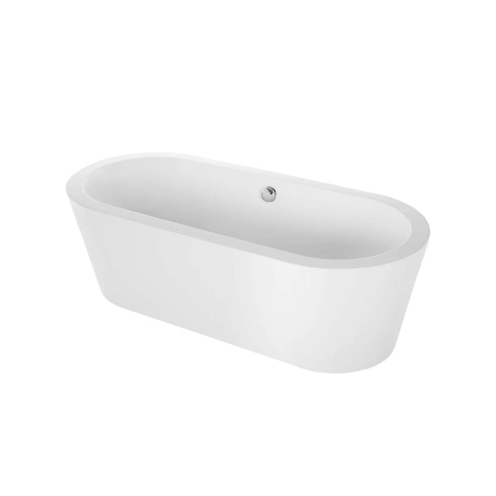 Empava 59" Freestanding Acrylic Soaking Bathtub with Center Drain – EMPV‑59FT1505