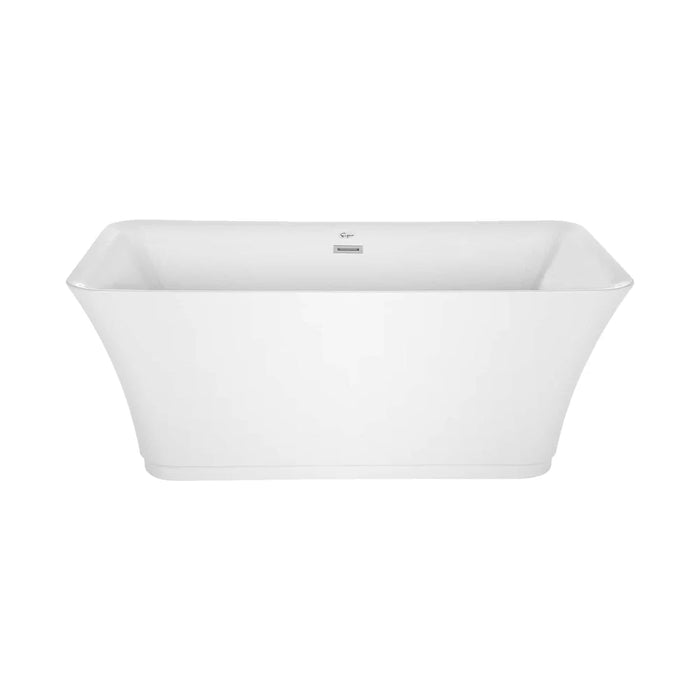 Empava 59" Freestanding Acrylic Soaking Bathtub with Center Drain – EMPV‑59FT1511