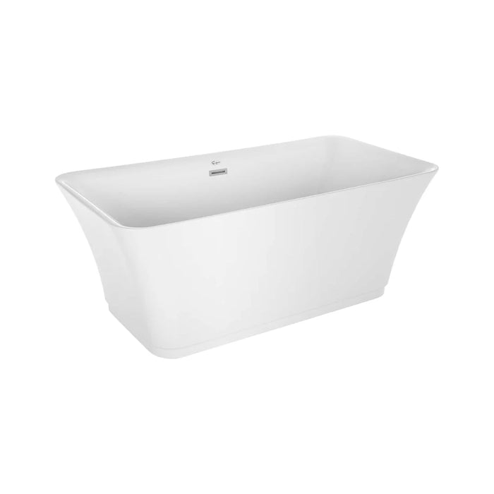 Empava 59" Freestanding Acrylic Soaking Bathtub with Center Drain – EMPV‑59FT1511