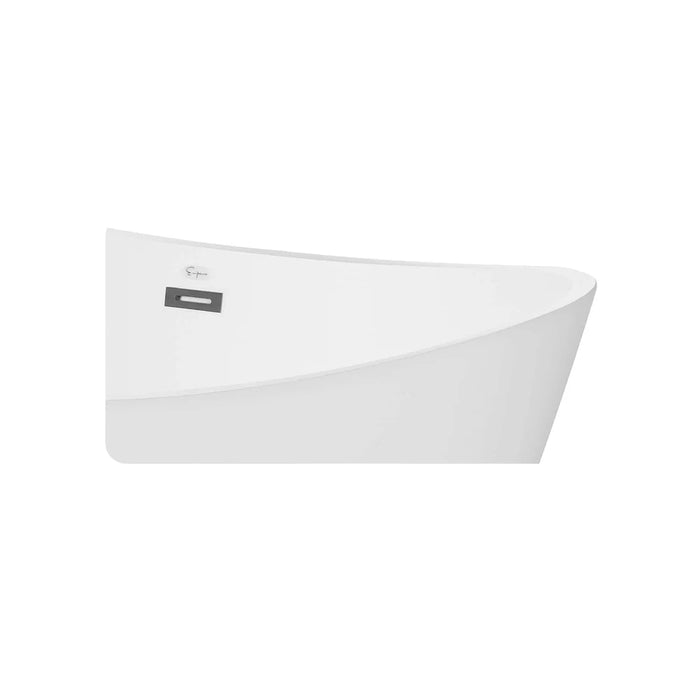 Empava 59" Freestanding Acrylic Soaking Bathtub with LED Chromatherapy Lights – EMPV‑59FT1518LED