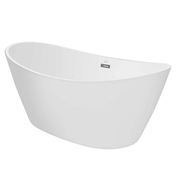 Empava 67" Freestanding Acrylic Soaking Bathtub with Center Drain – EMPV‑67FT1518