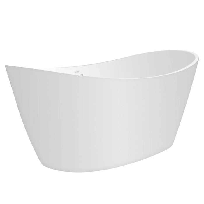 Empava 67" Freestanding Acrylic Soaking Bathtub with LED Chromatherapy Lights – EMPV‑67FT1518LED