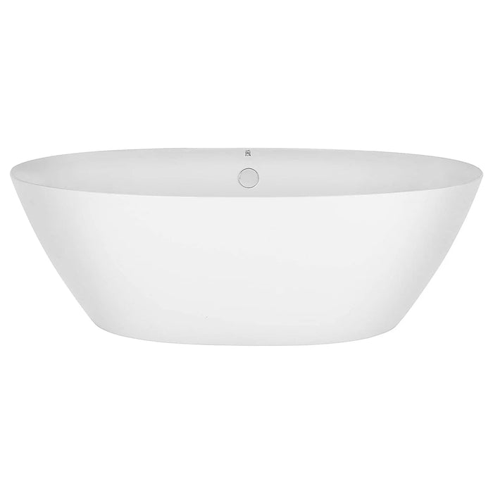 Empava EMPV-71FT1503 71-Inch Freestanding Acrylic Soaking Bathtub with Center Drain, White