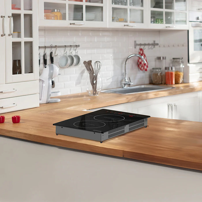Empava EMPV-IDC12 12-Inch Induction Cooktop – 2-Zone Built-In Electric Glass Cooktop with Touch Controls