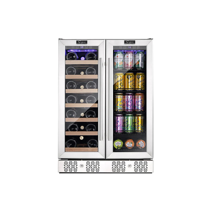 Empava EMPV-BR03D 18-Bottle Dual Zone Built-In or Freestanding Wine & Beverage Cooler