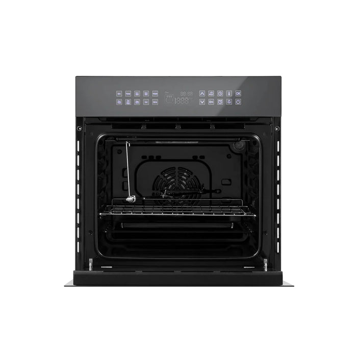 Empava 24″ Electric Single Wall Oven (EMPV‑24WOC17) – 2.3 cu ft Convection Oven with 10 Cooking Modes, Touch Controls, Stainless Steel & Black Finish