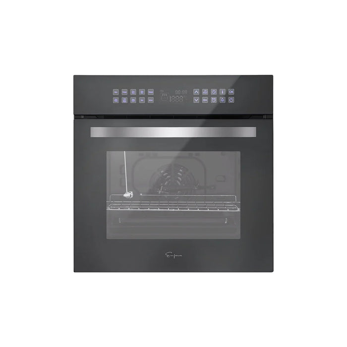 Empava 24″ Electric Single Wall Oven (EMPV‑24WOC17) – 2.3 cu ft Convection Oven with 10 Cooking Modes, Touch Controls, Stainless Steel & Black Finish