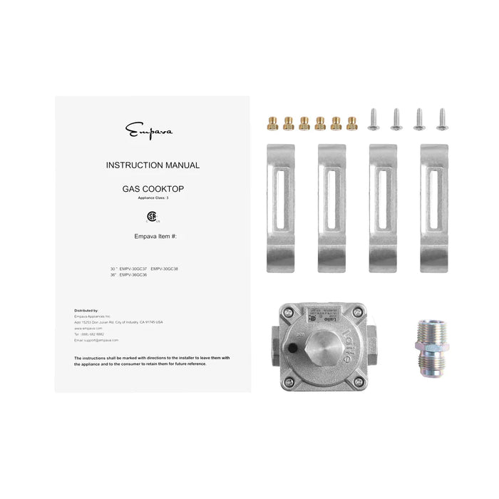 Empava 36 – 36" 5‑Burner Stainless Steel Gas Cooktop (LPG/NG Convertible)