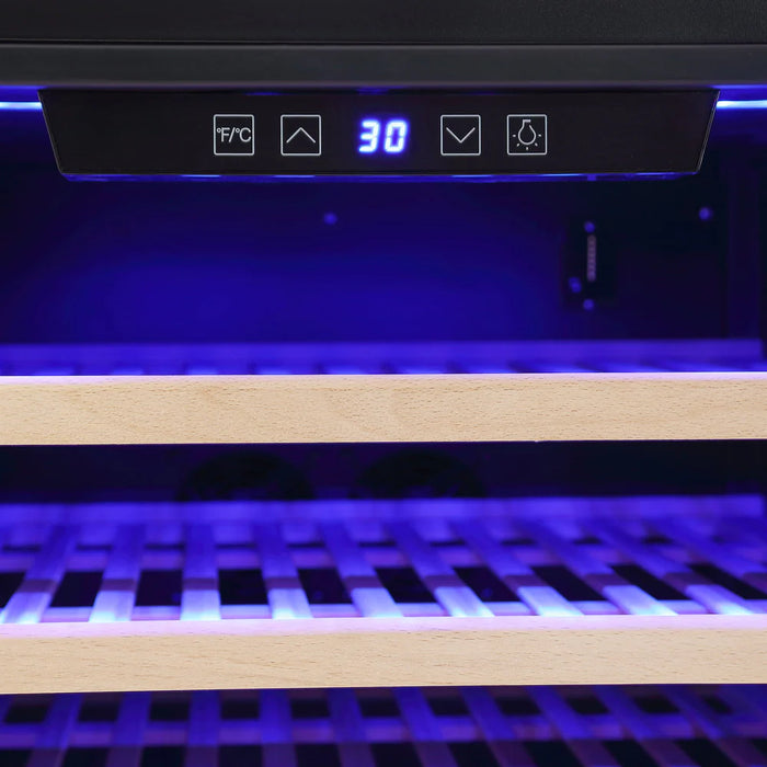 Empava EMPV-WC07S 171-Bottle Single Zone Wine Cooler Refrigerator – Built-In or Freestanding Stainless Steel Wine Refrigerator