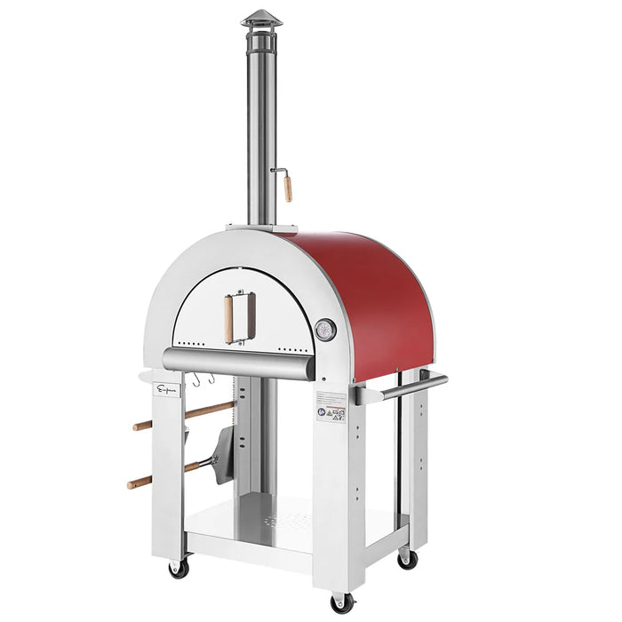 Empava Outdoor Wood Fired Pizza Oven PG06 – Authentic Wood-Fired Outdoor Pizza Oven with Chimney, Accessories & Premium Stainless Steel Design