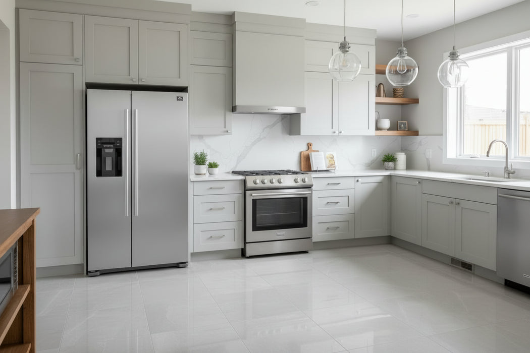 Forno FBDL‑003‑06US Appliance Package – FFSEL6012‑30 Electric Range + FFRBI1844‑36SB Built‑In Refrigerator